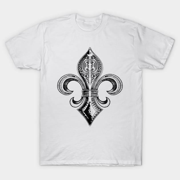 Fleur de lis T-Shirt by StudioGrafiikka